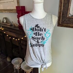 Disney Store Women's Small Little Mermaid Ariel Dont Be A Guppy Tie Tank Top 109
